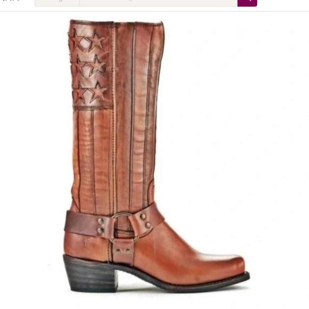 Frye Harness Americana 150th Anniversary Tall Leather Boots